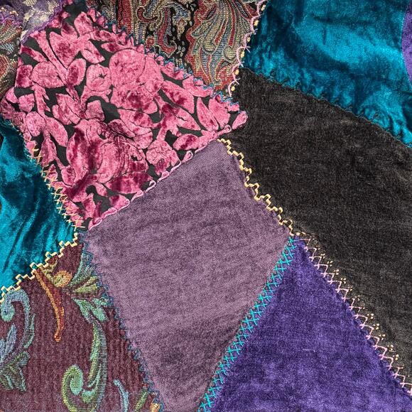 Tapestry Patch Vintage Jacket Patchwork Y2K Boho Art Teacher Eclectic Size Small - Picture 13 of 16